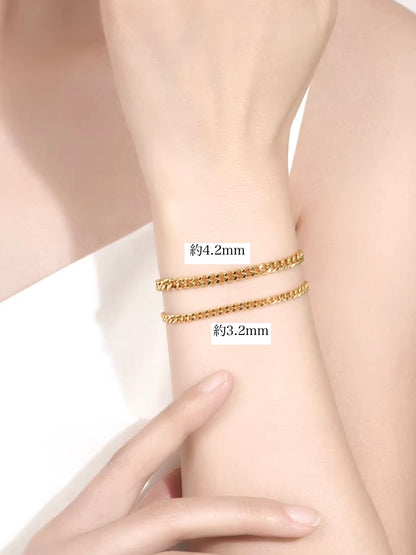 K18YG 喜平チェーン ブレスレット 18K チェーンブレスレット レディース メンズ 太め 喜平 イエローゴールド ブレス