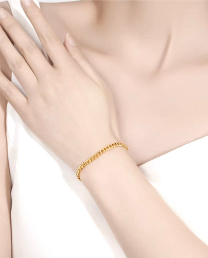 K18YG 喜平チェーン ブレスレット 18K チェーンブレスレット レディース メンズ 太め 喜平 イエローゴールド ブレス