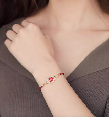 K18YG ルビー チャーム ファセットルビー オーバル ペンダント クラスプ 18K ネックレスパーツ ホワイトサファイア