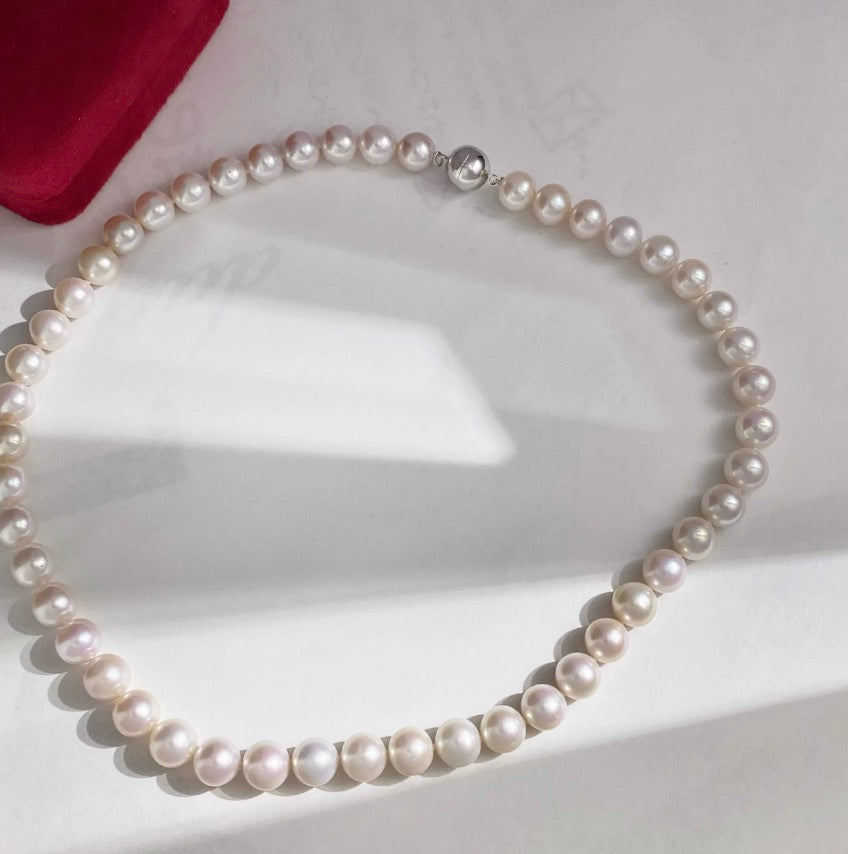 PT950 留め金具 留め具 プラチナ 球体 丸 パール用 ネックレス用 チャーム 磁石 マグネット ジュエリーパーツ ワンタッチ クラスプ DIY