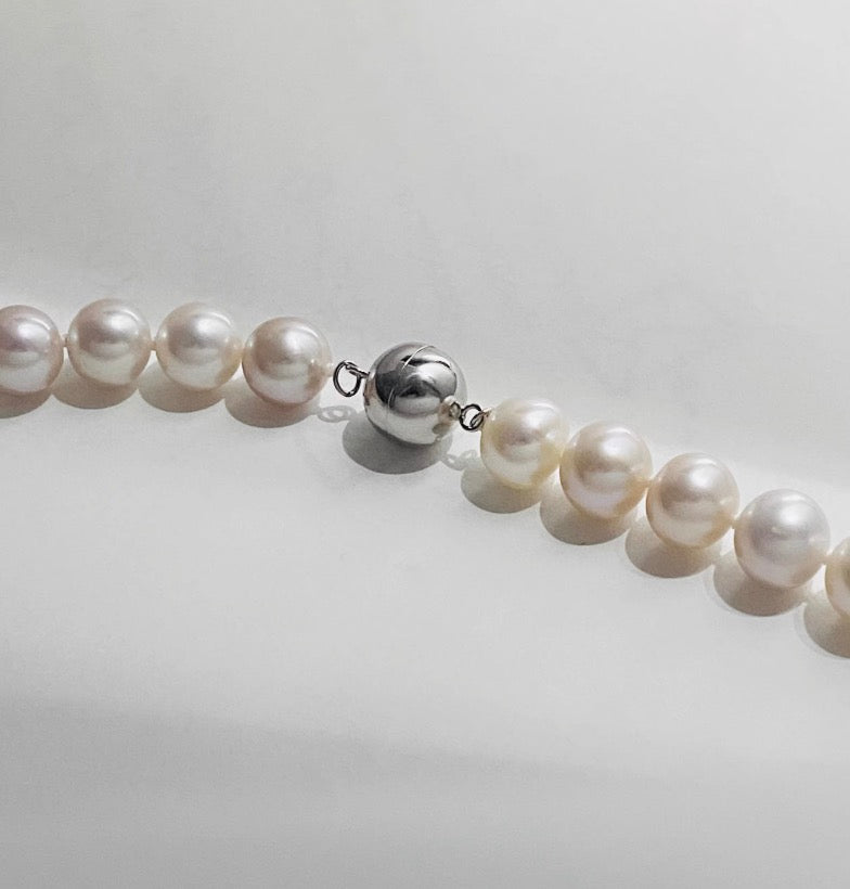 PT950 留め金具 留め具 プラチナ 球体 丸 パール用 ネックレス用 チャーム 磁石 マグネット ジュエリーパーツ ワンタッチ クラスプ DIY