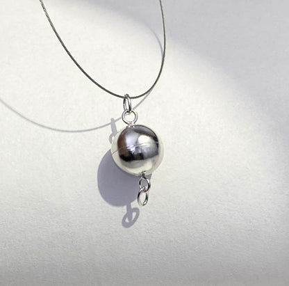 PT950 留め金具 留め具 プラチナ 球体 丸 パール用 ネックレス用 チャーム 磁石 マグネット ジュエリーパーツ ワンタッチ クラスプ DIY