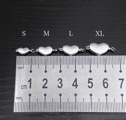 K14 K18YG WG 留め金具 留め具 ハート パール用 ネックレス用 チャーム 中留め ロック式 プッシュ式 ジュエリーパーツ クラスプ