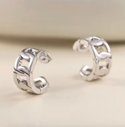 K18YG WG 喜平 イヤーカフ 18k イエローゴールド ホワイトゴールド 18金 シングル イヤーカフ 片耳用 中空 メンズ レディース