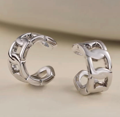 K18YG WG 喜平 イヤーカフ 18k イエローゴールド ホワイトゴールド 18金 シングル イヤーカフ 片耳用 中空 メンズ レディース