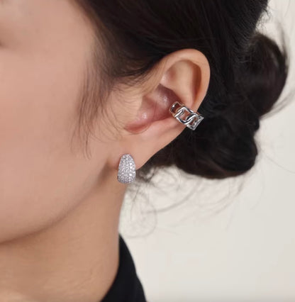 K18YG WG 喜平 イヤーカフ 18k イエローゴールド ホワイトゴールド 18金 シングル イヤーカフ 片耳用 中空 メンズ レディース