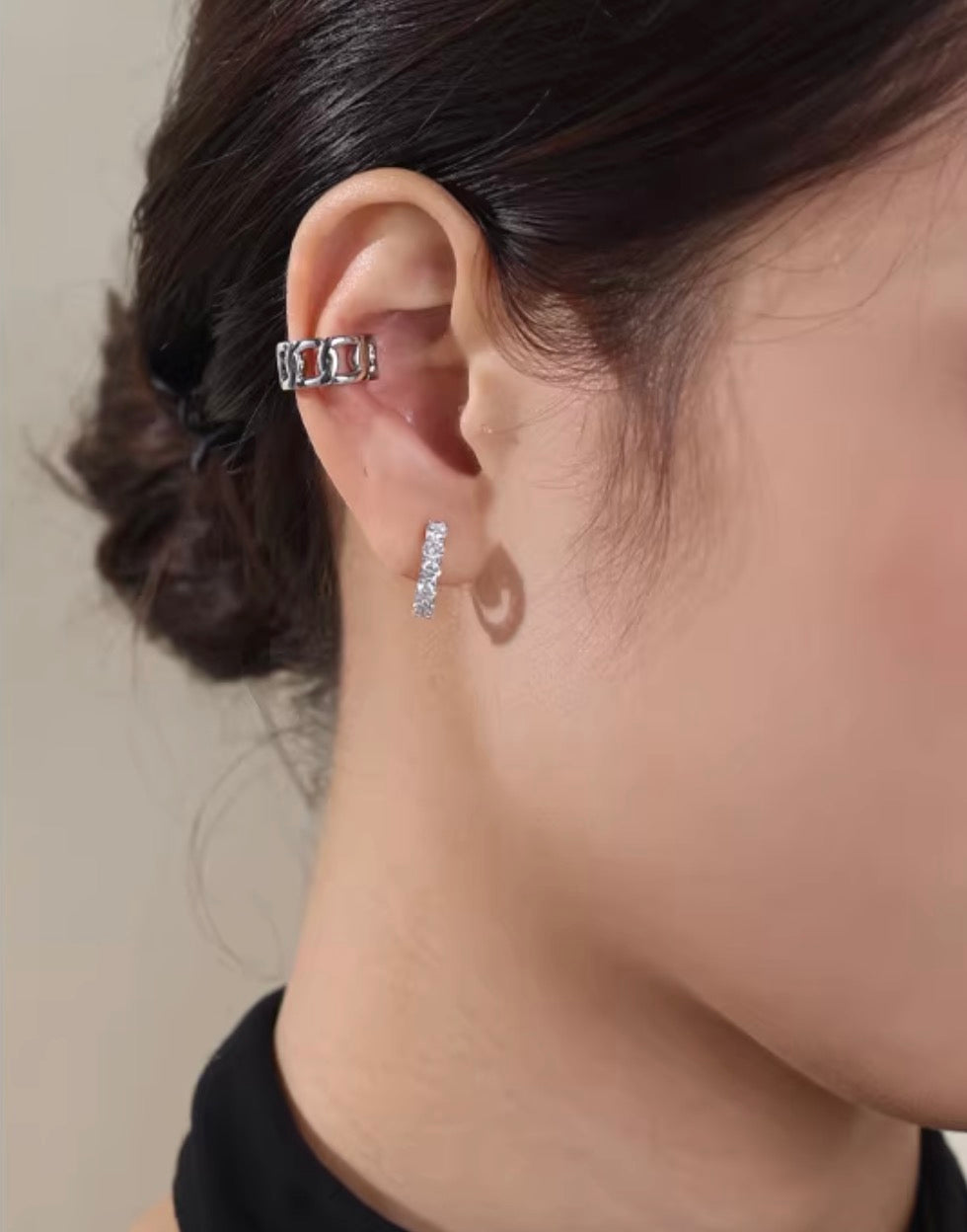 K18YG WG 喜平 イヤーカフ 18k イエローゴールド ホワイトゴールド 18金 シングル イヤーカフ 片耳用 中空 メンズ レディース