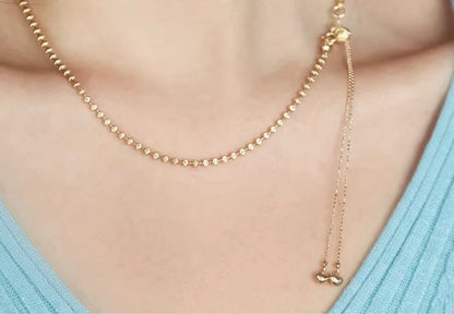 K18YG WG PG ブレスレット カットボールチェーン ハートチャーム スライド式アジャスター 18k 18金 イエローゴールド ホワイトゴールド 引き輪