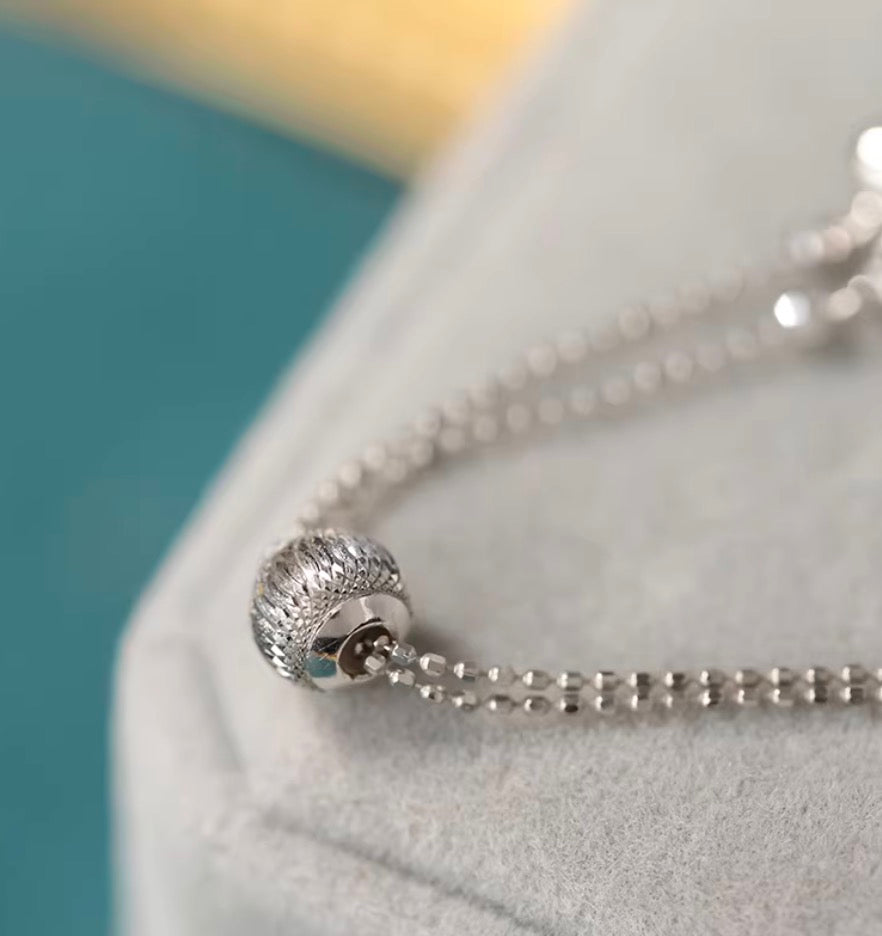 K18YG WG PG ブレスレット カットボールチェーン ハートチャーム スライド式アジャスター 18k 18金 イエローゴールド ホワイトゴールド 引き輪