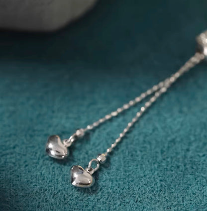 K18YG WG PG ブレスレット カットボールチェーン ハートチャーム スライド式アジャスター 18k 18金 イエローゴールド ホワイトゴールド 引き輪