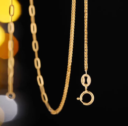 K18YG WG PG ミックスチェーン ネックレス コンビチェーン デザインチェーン 18K オーバルチェーン ペーパークリップ ショパンチェーン