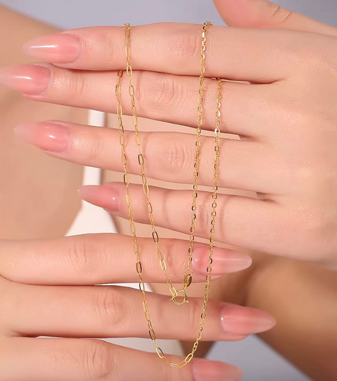 K18YG WG PG ミックスチェーン ネックレス コンビチェーン デザインチェーン 18K オーバルチェーン あずきチェーン ペーパークリップ