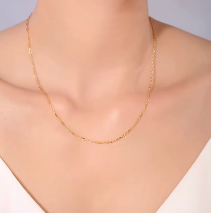 K18YG WG PG ミックスチェーン ネックレス コンビチェーン デザインチェーン 18K オーバルチェーン あずきチェーン ペーパークリップ