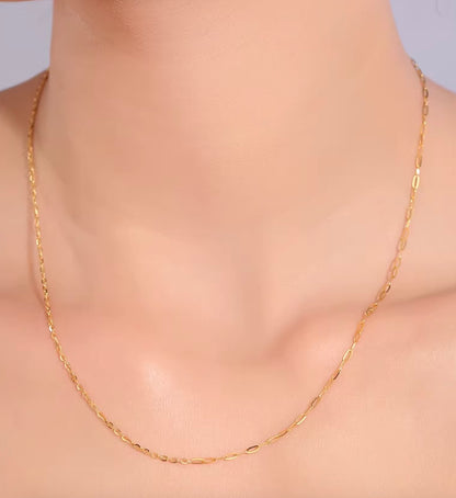 K18YG WG PG ミックスチェーン ネックレス コンビチェーン デザインチェーン 18K オーバルチェーン あずきチェーン ペーパークリップ