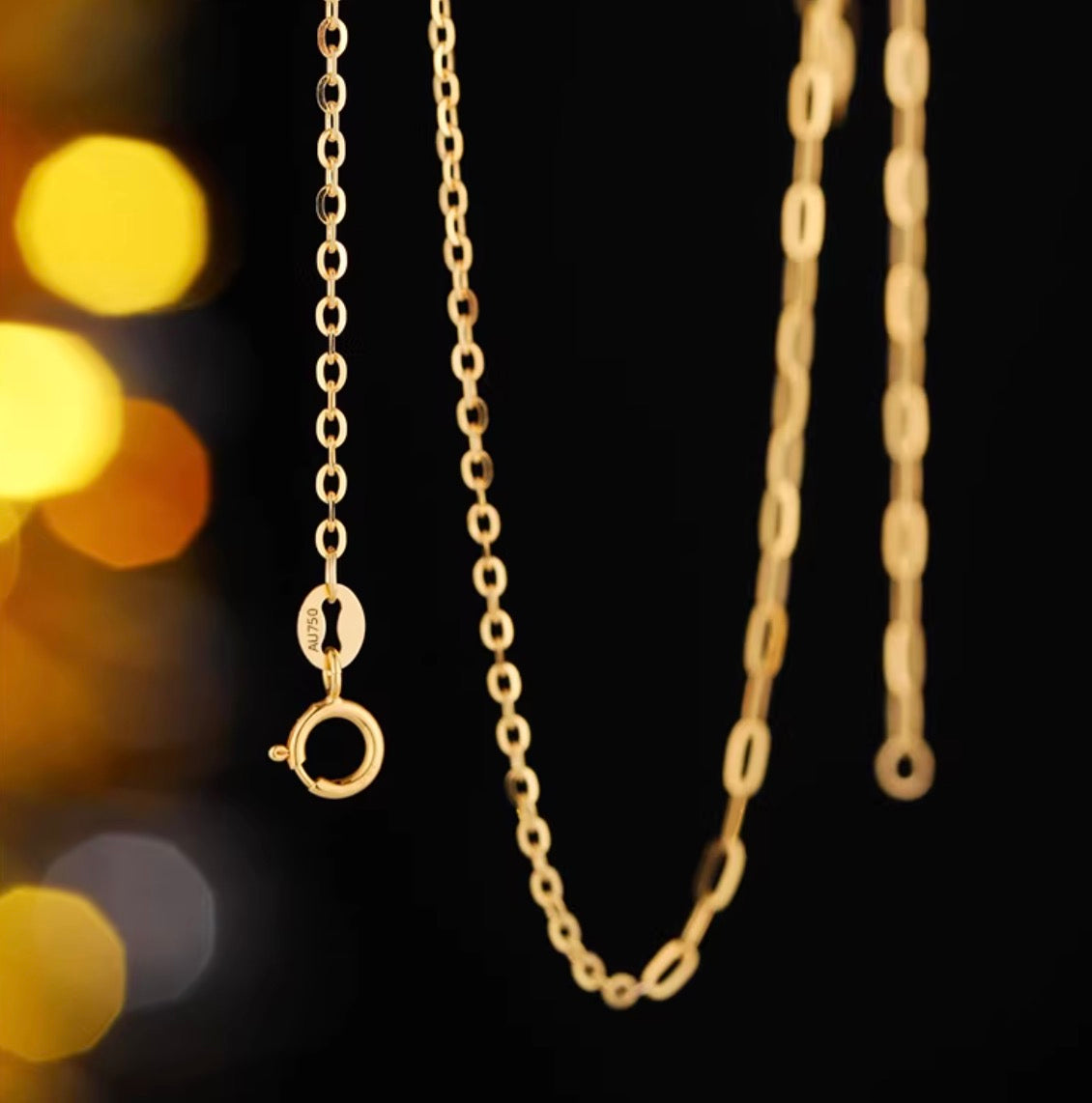 K18YG WG PG ミックスチェーン ネックレス コンビチェーン デザインチェーン 18K オーバルチェーン あずきチェーン ペーパークリップ