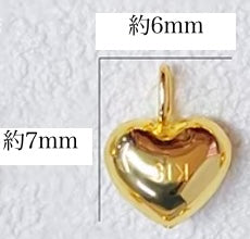 K18YG ハートチャーム ペンダント 引き輪 エンドパーツ チャーム 18K イエローゴールド チェーンパーツ