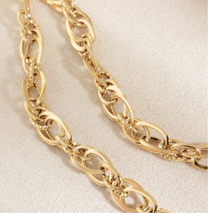 K18YG エタニティリンクチェーン ネックレス オーバルリンク 18K 18金 イエローゴールド メンズ レディース 太め オーバル ツイスト