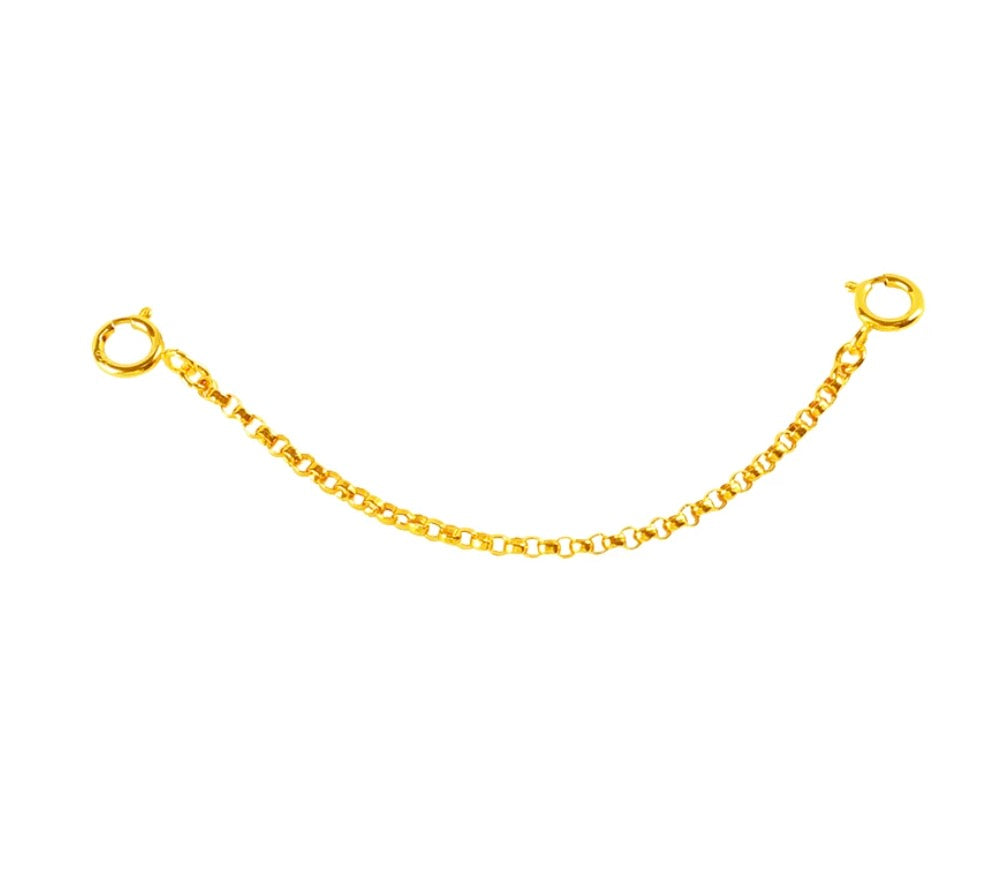 K18YG ロールチェーン ロロチェーン 1.4mm 5cm 引き輪 ヒキワ パーツ 18K チェーンパーツ アジャスターチェーン イエローゴールド
