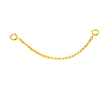 K18YG ロールチェーン ロロチェーン 1.4mm 5cm 引き輪 ヒキワ パーツ 18K チェーンパーツ アジャスターチェーン イエローゴールド