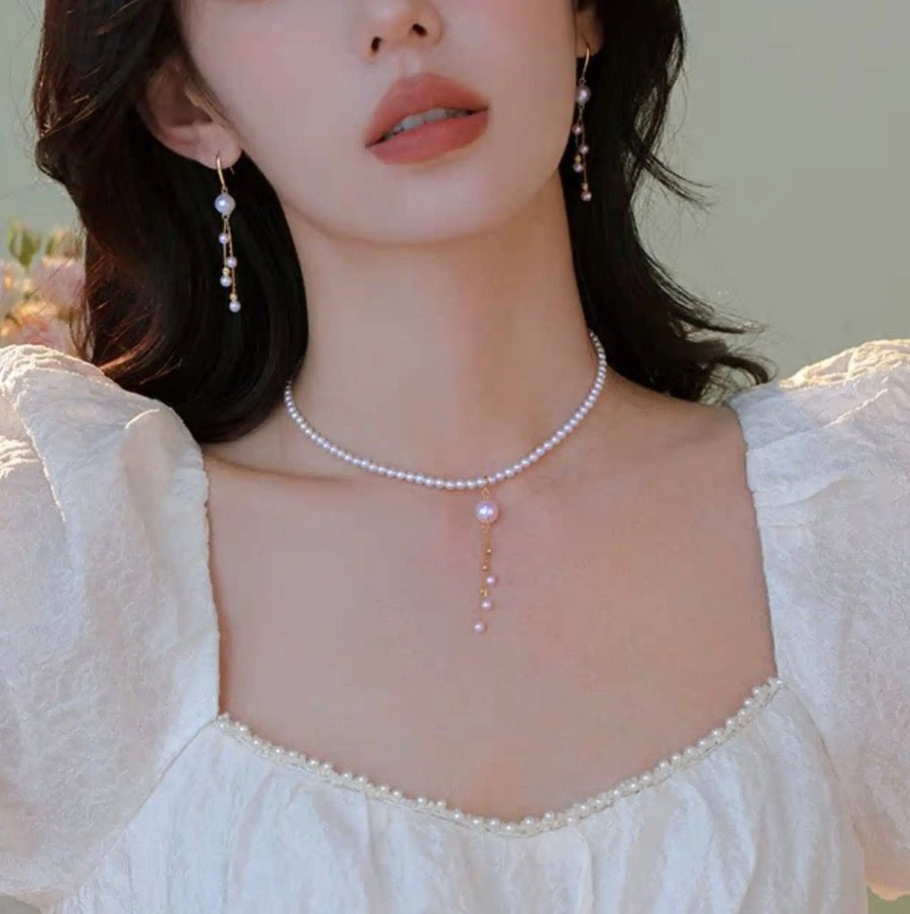 K18YG あこや真珠 ピアス ペンダントトップ 18金 真珠 パール 18K ネックレスチャーム 揺れる ロング