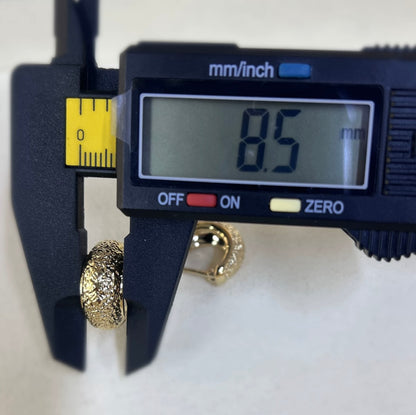 K18YG WG テクスチャー イエローゴールド 18K リングピアス フープピアス 中空ピアス ホワイトゴールド イタリアンジュエリー ぷっくり