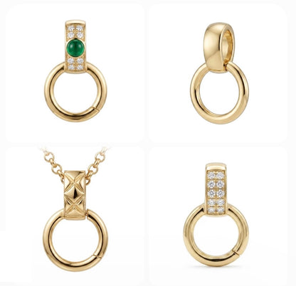 18K Yellow Gold, White Gold, Pink Gold, Mirror Polished, Half Diamond, Diamond, 18K Gold ...