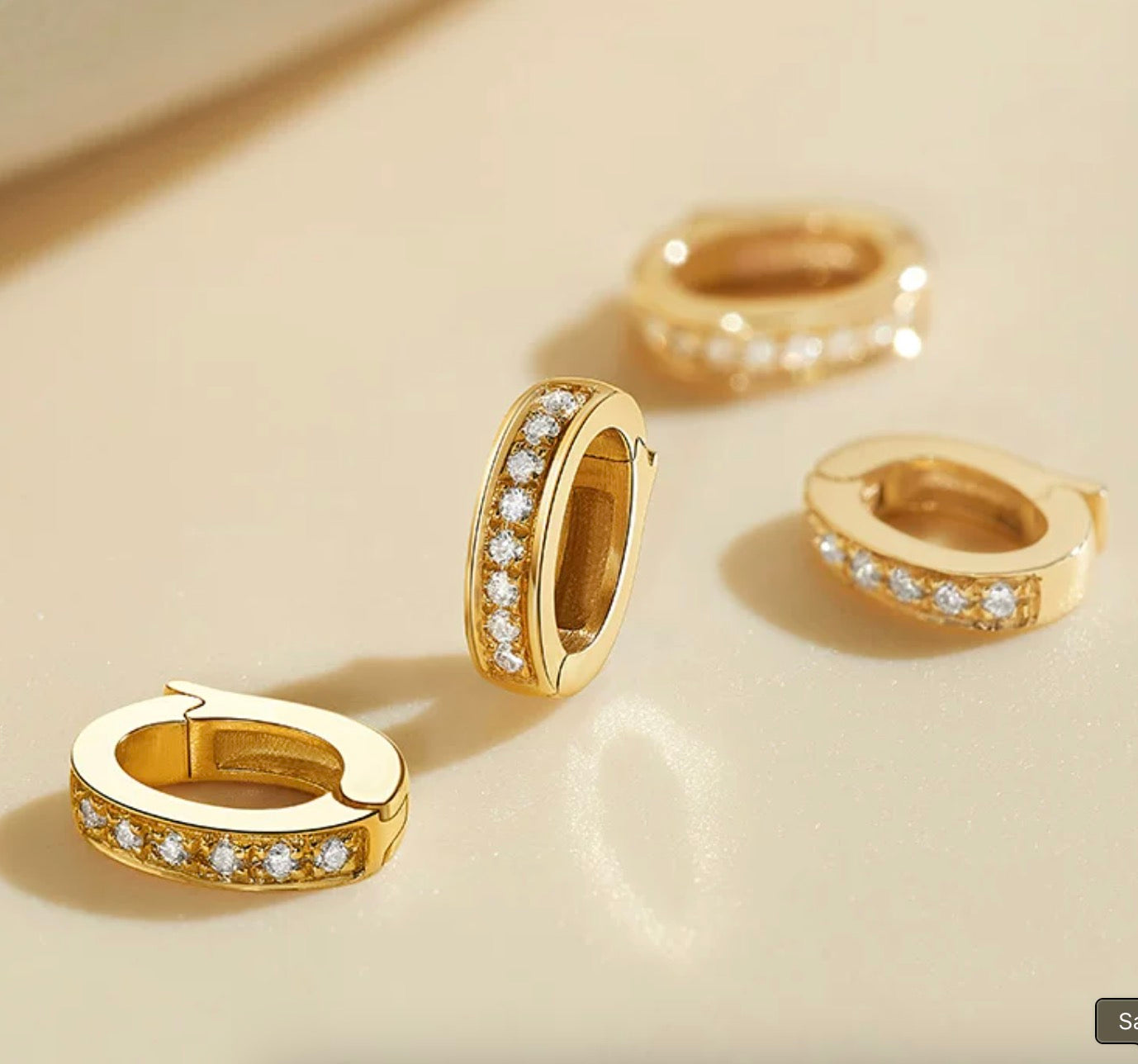 K18YG WG Vatican Oval 18K YG K18 Parts Yellow Gold White Gold Clasp Link Chain Parts Clicker