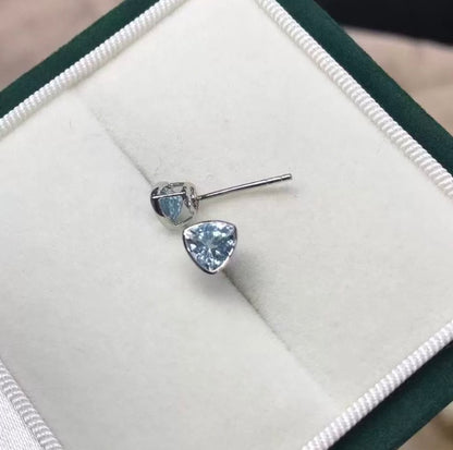 pt900 アクアマリン スタッドピアス トライアングル 1ct プラチナ 三角形