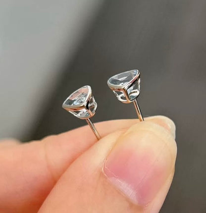 pt900 アクアマリン スタッドピアス トライアングル 1ct プラチナ 三角形
