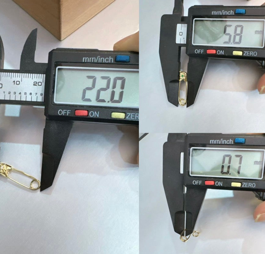 K18YG ダイヤモンド エメラルド 花 ブローチ ペンダント au750 安全ピン チャーム留め 18K ヒキワ イエローゴールド 繋ぎ 引き輪 チャーム