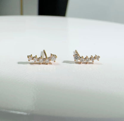 K18PG WG YG スマイルピアス シングル 片耳用 ダイヤモンド 18k