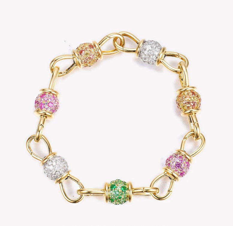 18K Yellow Gold, White Gold, Pink Gold, Mirror Polished, Half Diamond, Diamond, 18K Gold ...