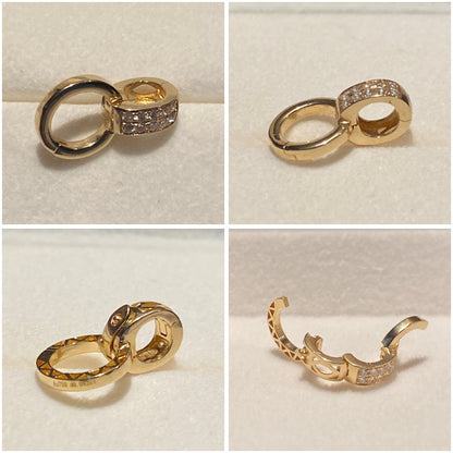 K18YG WG マルチバチカン ロック式 ジュエリーパーツ チャーム留め具  繋ぎ ネックレスパーツ チェーンパーツ イエローゴールド ホワイトゴールド 鏡面 翡翠 ヒスイ ダイヤモンド キルティング 18K 18金