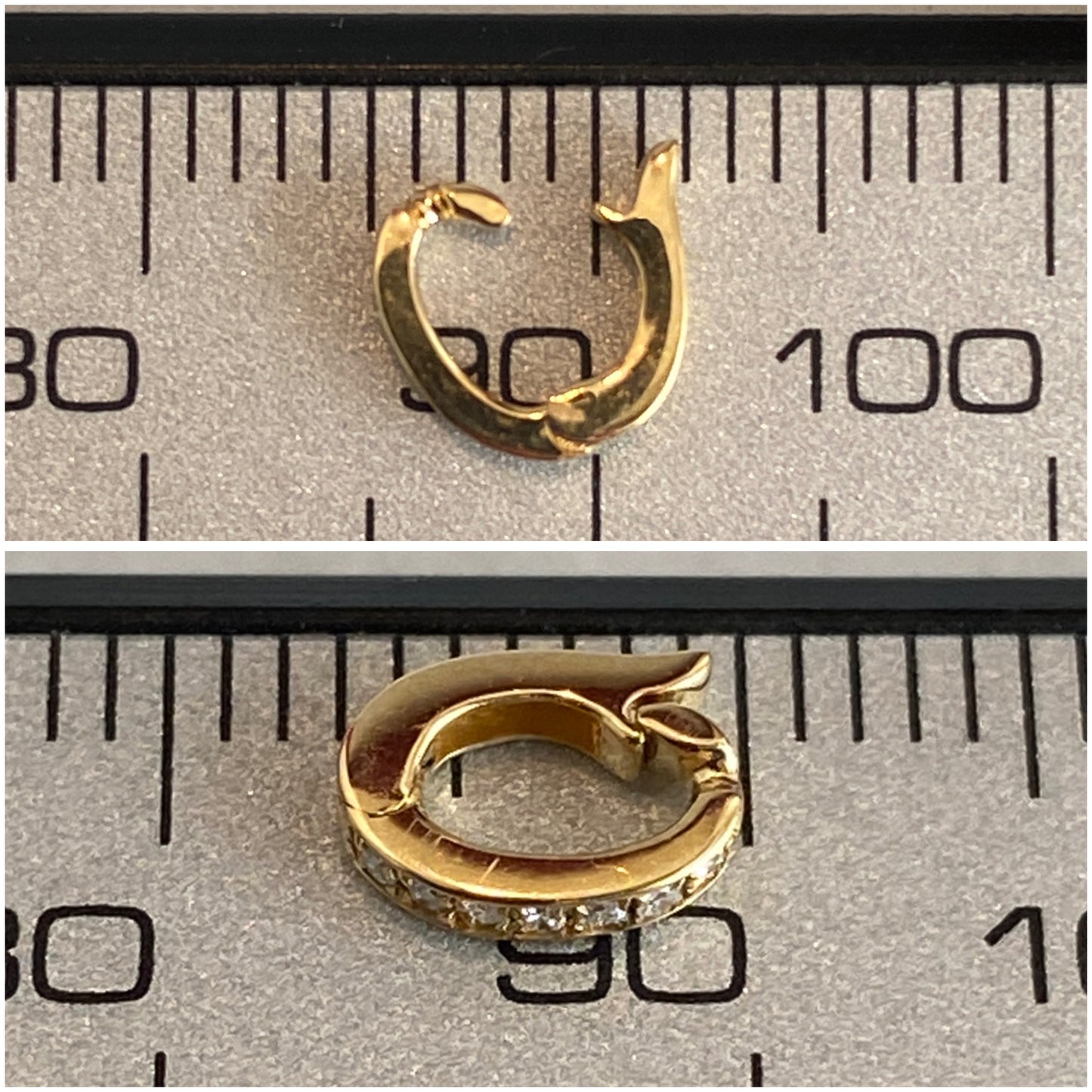 K18YG WG バチカン ダイヤモンド ダイヤ 18K YG K18 チェーンパーツ イエローゴールド ホワイトゴールド ペンダントホルダー クリッカー