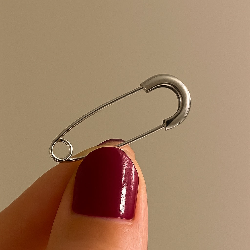 K18YG WG PG 安全ピン ブローチ 30x11mm ピアス ペンダント 2way 3way 18K ピン 針 K18 イエローゴールド ホワイトゴールド 大きめ ピン型