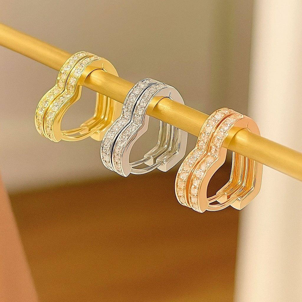 K18YG WG PG ハート ダイヤモンドピアス ピアス ハートピアス イエローゴールド ホワイトゴールド ピンクゴールド 18K ダイヤ YG