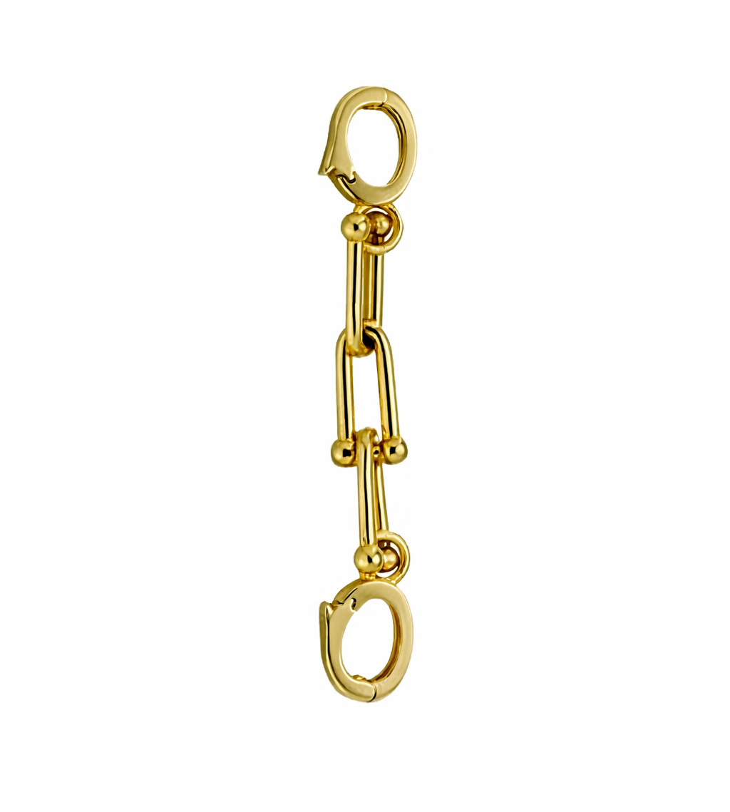 18k gold chain connector pig nose