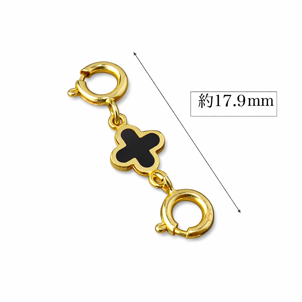 18k gold clover charm double openable