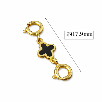18k gold clover charm double openable