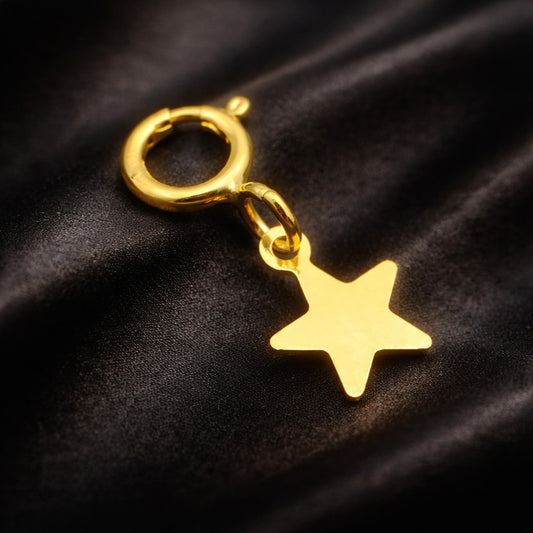 K18YG PG WG 引き輪 ヒキワ 星 スター イエローゴールド 18K チェーンパーツ チャーム パーツ エンドパーツ ネックレス用