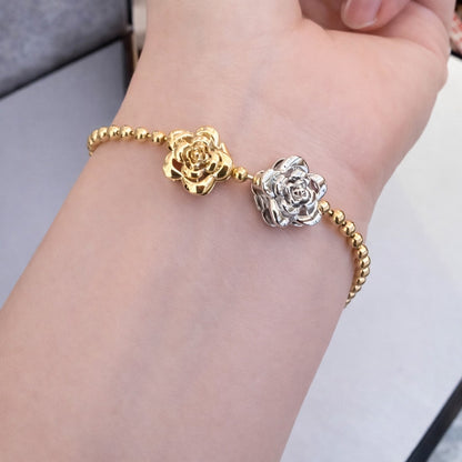 K18YG WG ペンダント カメリア 薔薇 花 18K YG イエローゴールド WG ホワイトゴールド ネックレスチャーム ブレスレットチャーム パーツ