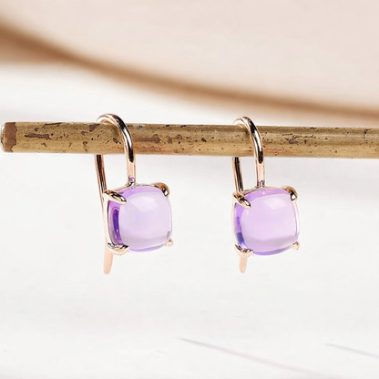 K18YG WG PG アメジスト カボション ネックレス ピアス 指輪 ぷっくり