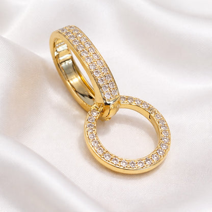 k18 大きめ ダイヤモンドバチカン ロック付き クラスプ yg wg pg