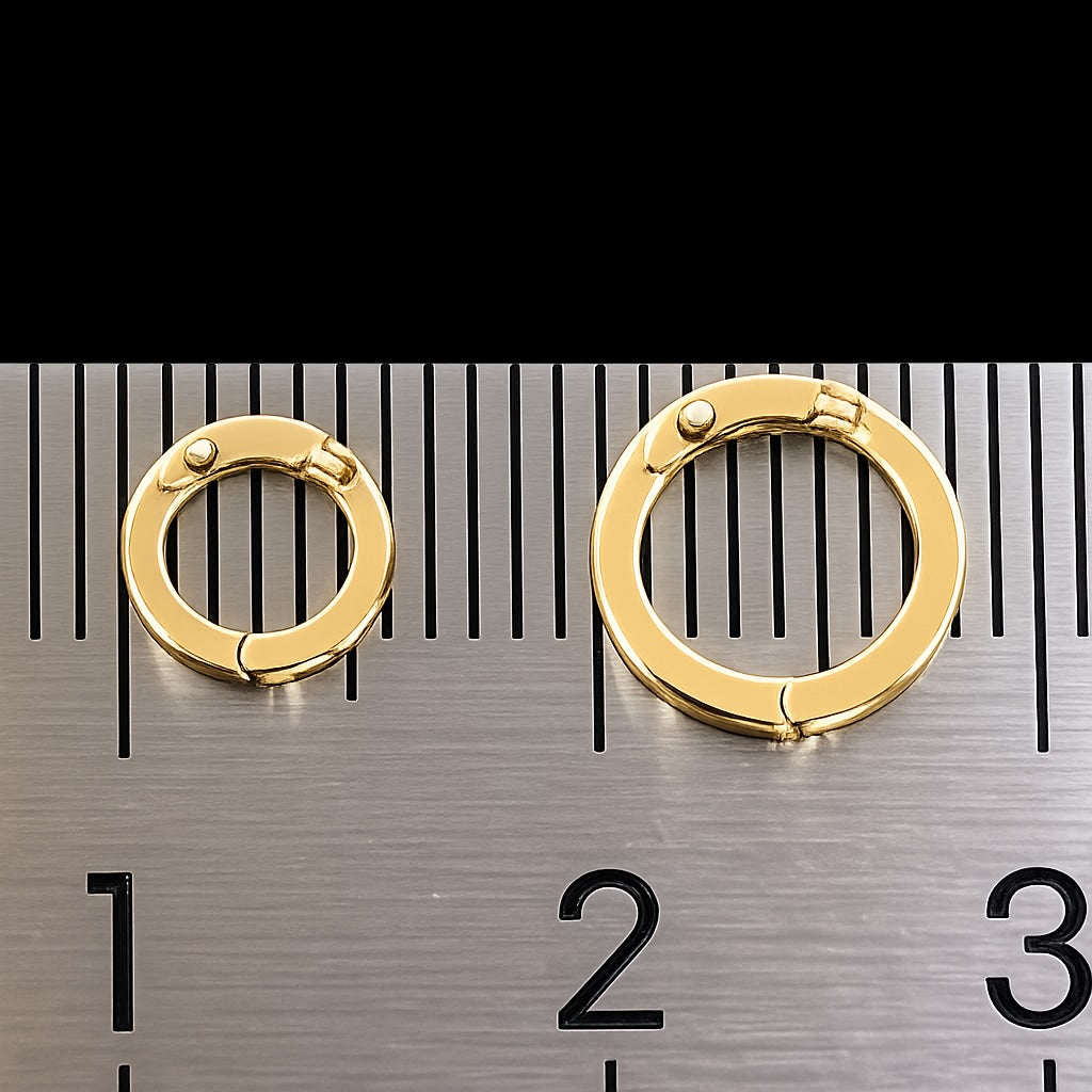 K18YG WG PG ロック付き バチカン 爪ロック 18K ラウンド チェーンパーツ 安全ロック コネクター クリッカー