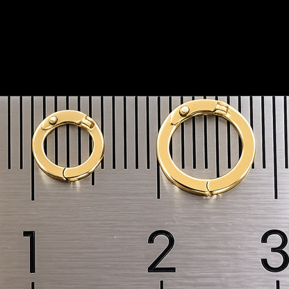 K18YG WG PG ロック付き バチカン 爪ロック 18K ラウンド チェーンパーツ 安全ロック コネクター クリッカー