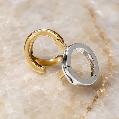 K18YG K18WG K18PG Locking Bail with Claw Lock 18K YG Yellow Gold Round WG PG Necklace Parts Charm Link Round Circular Safety Lock Connector Clicker