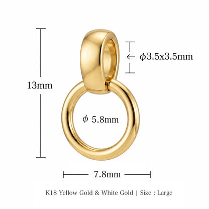 18K Yellow Gold, White Gold, Pink Gold, Mirror Polished, Half Diamond, Diamond, 18K Gold ...