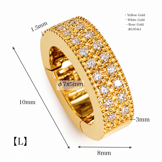 K18YG WG PG Oval Diamond Clasp Vatican Diamond 18K Yellow Gold Oval Lock Connector 