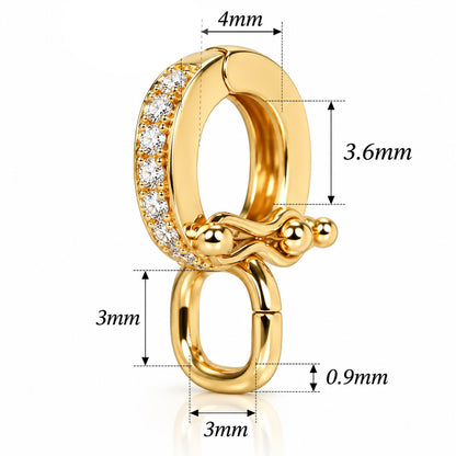 K18YG WG PG ダイヤモンド マルチバチカン 18K ロック付き コネクター ペンダントホルダー チャーム 貴金属パーツ クラスプ