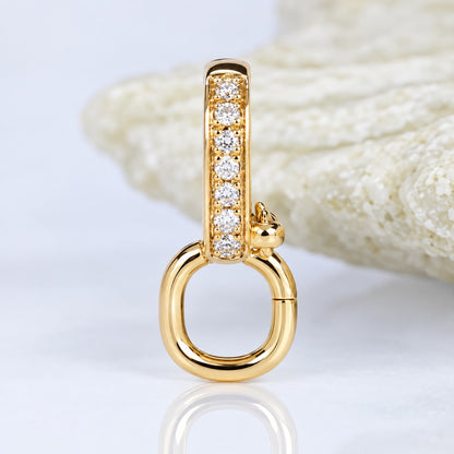 K18YG WG PG ダイヤモンド マルチバチカン 18K ロック付き コネクター ペンダントホルダー チャーム 貴金属パーツ クラスプ